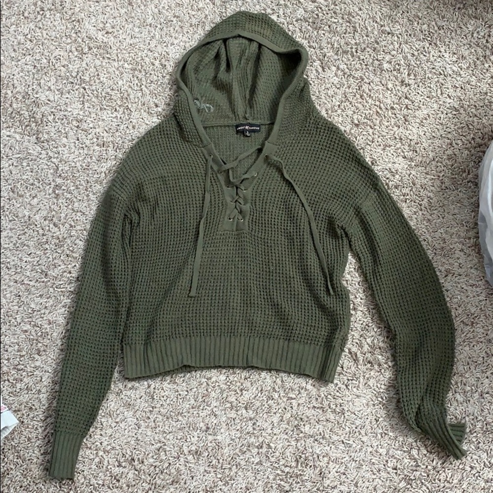 Army Green pullover hoodie/ sweater